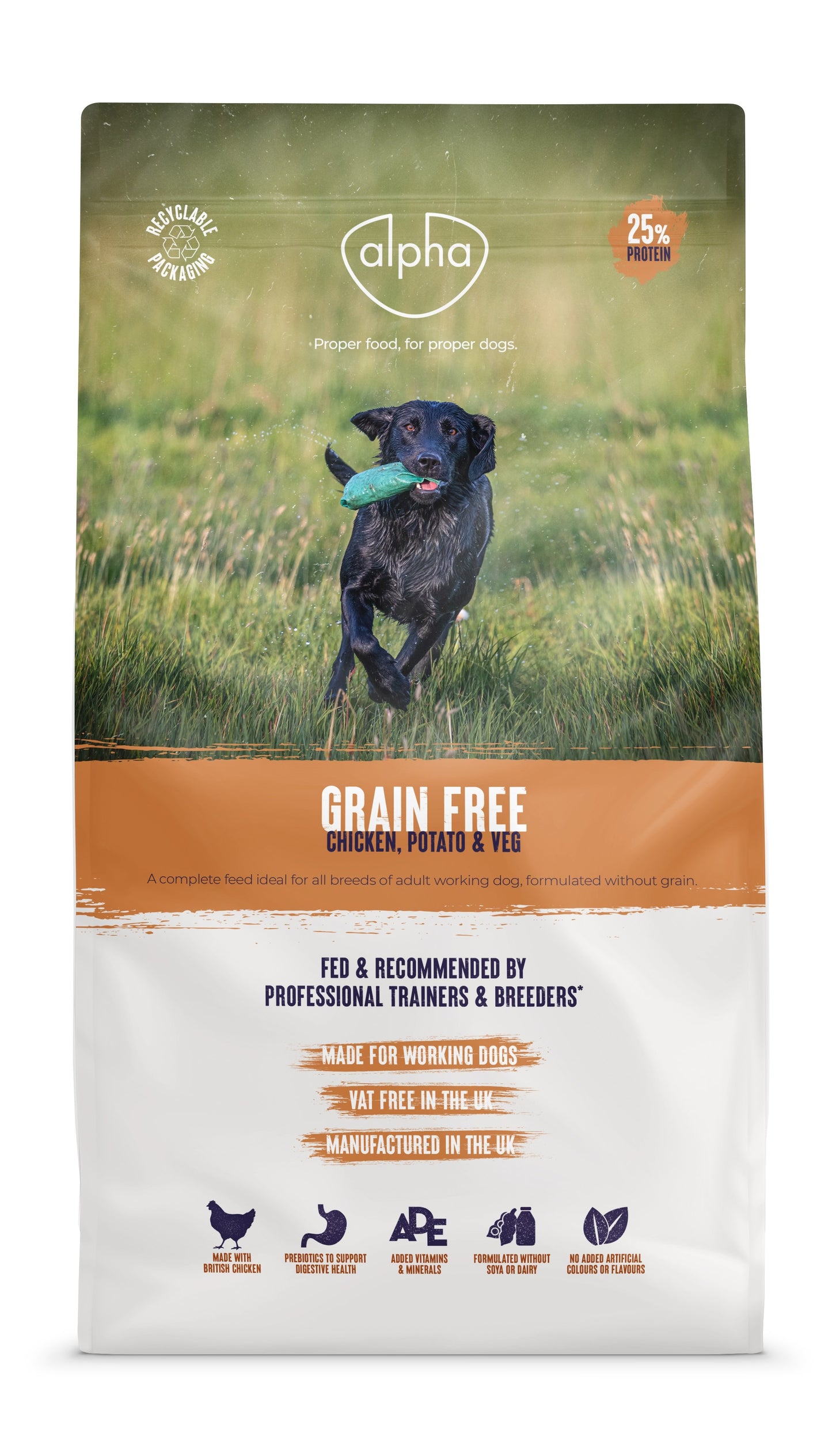 Alpha Adult Grain Free Chicken, Potato & Veg 15kg