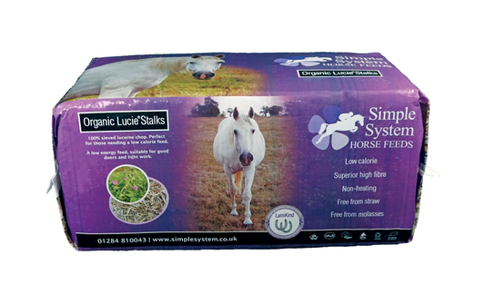 Simple System Organic Lucie Stalks Lucerne Chop 12.5kg