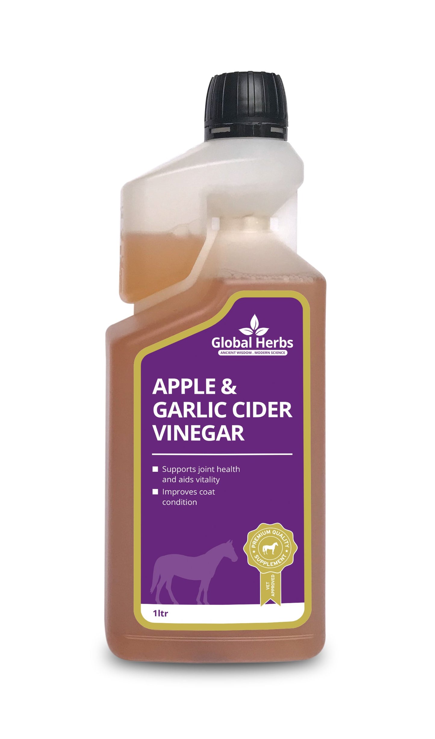 Global Herbs Apple & Garlic Cider Vinegar 1L